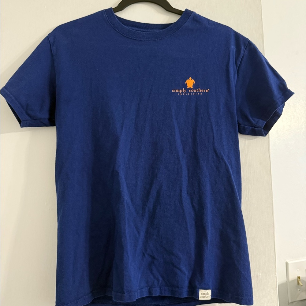 Simply Southern Navy Tee with Orange Logo